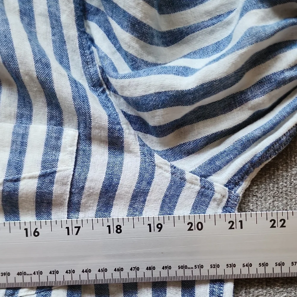 Rails Blue and White Striped Charli Boho Casual Shirt - Picture 9 of 13